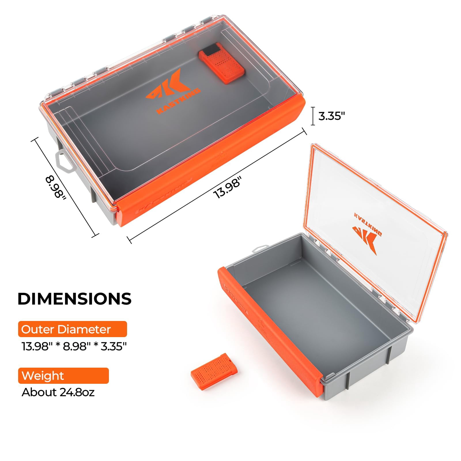 Hyperseal Waterproof Tackle Box  3700 Deep Trays Fishing Organizer With Exterior Stickers Gear & Accessories Storage