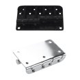 thumbnail image 2 of 2Set 4 String Vintage Style Bass Hardtail Bridge for Precision Jazz Bass Top Load Upgrade,Black & Silver, 2 of 7