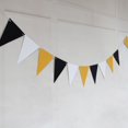 thumbnail image 1 of Bandera de onda con banderín dorado, suministros para fiestas de cumpleaños, decoración de ambiente, banderín dorado, plateado, rosa y azul, 1 of 6