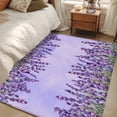 thumbnail image 4 of Area Rugs 2.7'x5', Purple Lavender Carpet for Living Room Bedroom Dining Room, Spring Watercolor Wild Flowers Plant Throw Kitchen Rugs Non Slip Washable Rectangle Indoor Outdoor Rugs, 4 of 8
