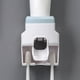 thumbnail image 4 of Dispensador y exprimidor de pasta de dientes montados en la pared - Sin instalación de taladro, adhesivo fuerte, soporte para cepillos - blanco, gris, azul, rosa, 4 of 6