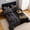 Deep Grey, variant on 3-Piece Quilt Set - Super Soft Breathable Black Grey Color Block Crown Letter Comforter with 2 Pillowcases, 180GSM Thickened Quilted Bedding Set for Bedroom & Dorm