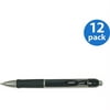 Zebra Lunar Retractable Wide Barrel Ballpoint Pen, Medium Point, Black Ink, 12-Pack