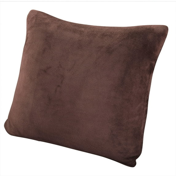 SHANNA Velvet Futon Cover Armless Sofa Covers Sofa Bed Covers Stretch Futon Couch Cover Thick Soft Cozy Sofa Slipcover Furniture Protector (Brown, Pillow Cover (45*45cm))