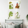 thumbnail image 4 of Reptile Tapestry, Reptile Family Colorful Baby Snake Frog Ninja Turtles Love Mother Family Theme, Wall Hanging for Bedroom Living Room Dorm Decor, 40W X 60L Inches, Green Brown Red, by Ambesonne, 4 of 5