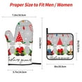 thumbnail image 2 of Pofeuu Merry Christmas Gnome1 Print Oven Mitts and Pot Holders 4 pcs Set,High Heat Resistant 500 Degree Extra Thicken Long Kitchen Cotton Oven Glove for Cooking, 2 of 6