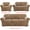 Camel, variant on CJC Velvet Plush Sofa Covers Stretch Couch Covers with Separate Cushion Cover (White, 2-Seater Sofa)