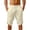 Beige, variant on CIAKGIAF Mens Shorts 5 Inch with Pockets Drawstring Linen Solid Color Fashion Casual Beige Shorts,Size L