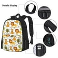 thumbnail image 5 of Naloa Tiger Lion Print Large Capacity Backpack Lunch Bag Pencil Case Combination 3 Piece Set for Student, 5 of 8