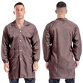 thumbnail image 1 of Hansber Unisex Workshop Uniform Resistant Work Coat Long Sleeve Dustproof Lab Jacket with Cuff Coffee 6XL, 1 of 6