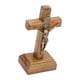 thumbnail image 5 of madera pie, pequeño crucifijo coleccionable, estatua Cristo Jesús, figura católica para inauguración casa, 5 of 9