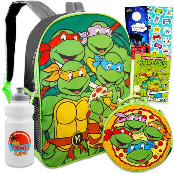Mochila Teenage Mutant Ninja Turtles de 15 pulgadas con set de lonchera