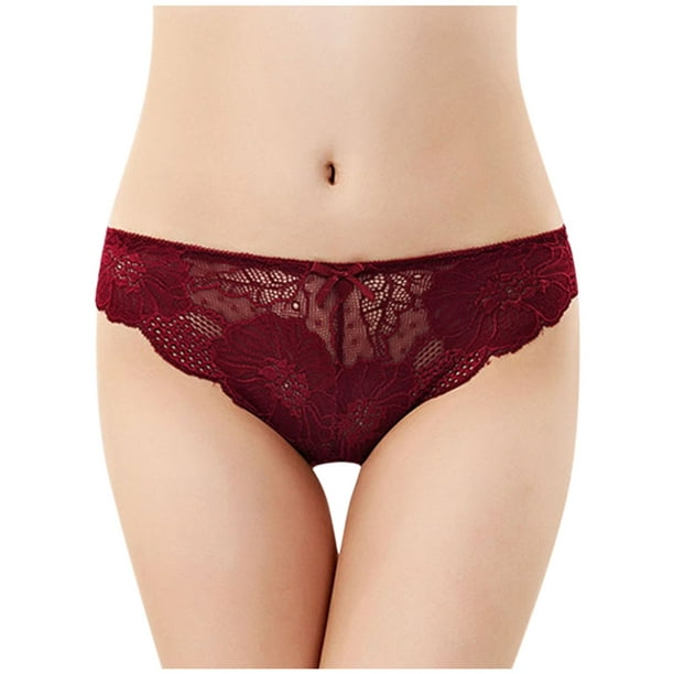 Aligament Women's Cute Underpants Bow Panties Low Waist Lace