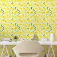 thumbnail image 3 of Ambesonne Lemon Peel & Stick Wallpaper for Home, Cartoon Lemons Zigzags, 13"x36", Mustard Lime Green, 3 of 6