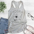 thumbnail image 2 of Yoga I'm Down Dog Tank Top, Ladies Racerback Tank Top, Funny Yoga Tank, Cute Yoga Top, Downward Dog Tank, Silver Gray, XX-Large, 2 of 3