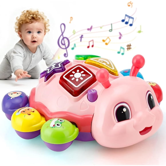 Musical Baby Toys, Infant Light up Music Toys Tummy Time Development, Crawling Toy for 6 7 8 9 10 11 12+ Month Old, Christmas Birthday Gifts for Babi