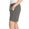 thumbnail image 3 of Hanes Women's Jersey Pocket Shorts, 7" Charcoal Heather S, 3 of 4