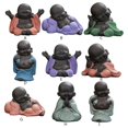 thumbnail image 3 of Buddha Statue, Cute Baby Buddha Decor, Little Monk Figurine Smiling Buddha Decor, 3 of 5