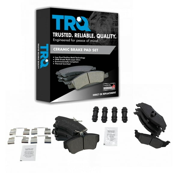TRQ Front & Rear Premium Posi Semi-Metallic Brake Pad Kit for Dodge Chrysler BFA20274