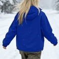 thumbnail image 6 of Tsivenald Women's Fashion Solid Color Long Sleeve Pocket Zipper Outdoor Waterproof Rain Jackets Windbreaker Coat, Blue S-2XL, 6 of 7