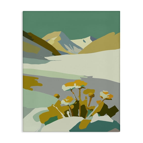 Stupell Industries Mid-Century Modern Mountain Abstraction Canvas Art, 16 x 20, by Walker Noble