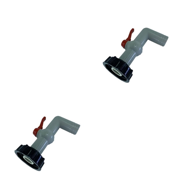 Boquilla de contenedor IBC Riwesomey grifo de drenaje desmontable conector de Control de encendido/apagado 90° 32mm 2piezas