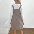 thumbnail image 4 of DxhmoneyHX Womens Maternity Overall Dresses Casual Loose Sleeveless Adjustable Straps Midi Plaid Dress Comfy Stretchy Pregnancy Dress with Pockets, 4 of 7