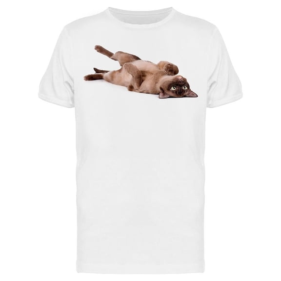 Playful Cat Lying On His Back Tee Men's -Image by Shutterstock Men's T-shirt