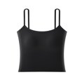 thumbnail image 5 of Fznquz Soft Womens Bras under $5 Tank Comfort No Underwire Longline Black Bra, 5 of 5
