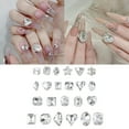 thumbnail image 2 of 10x/Set Irregular Shape Nails Art Charms Pointed Bottom Rhinestones Heart Charms Crystals Charms, 2 of 6