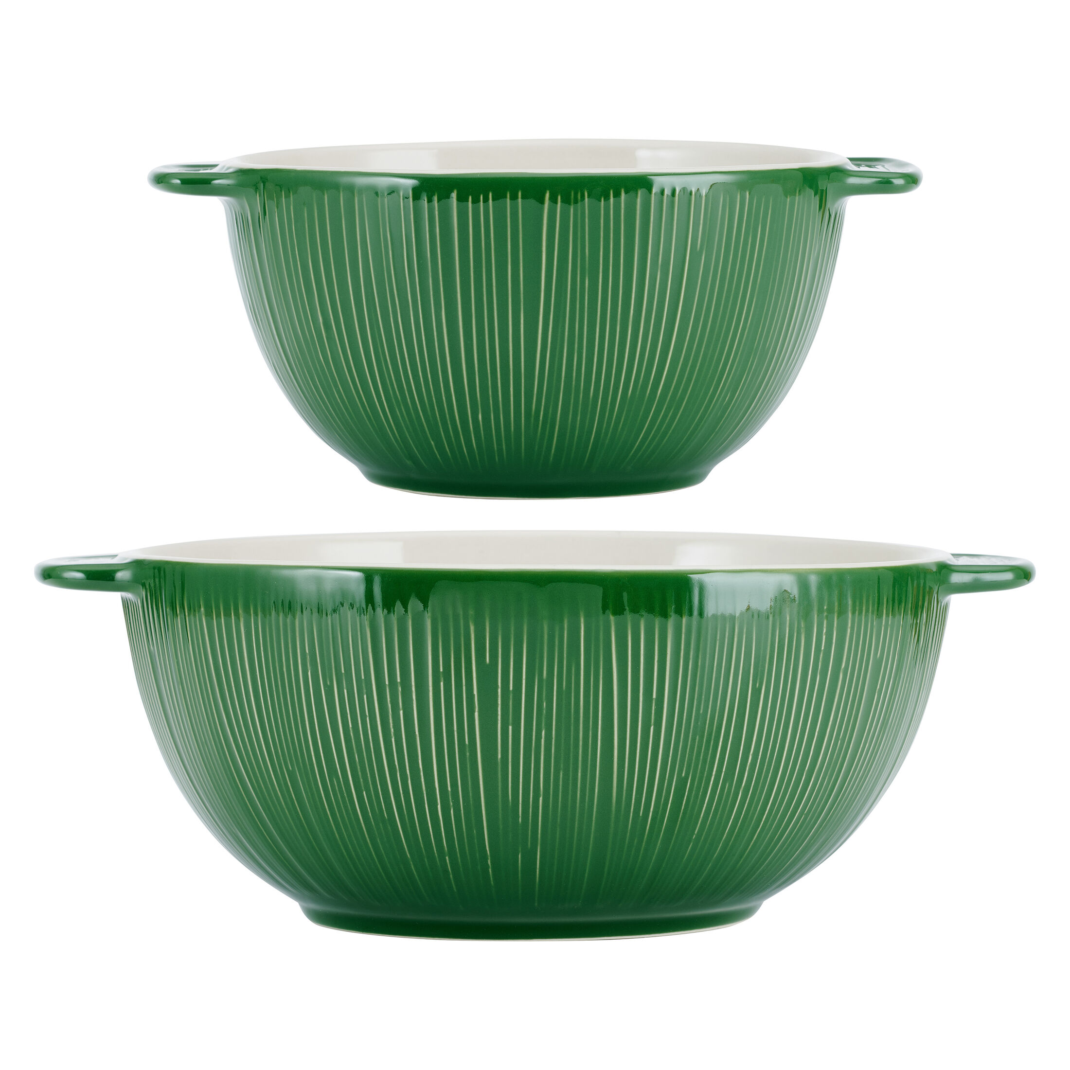 Fitz and Floyd Sicily Green Serving Bowls (Set of 2)