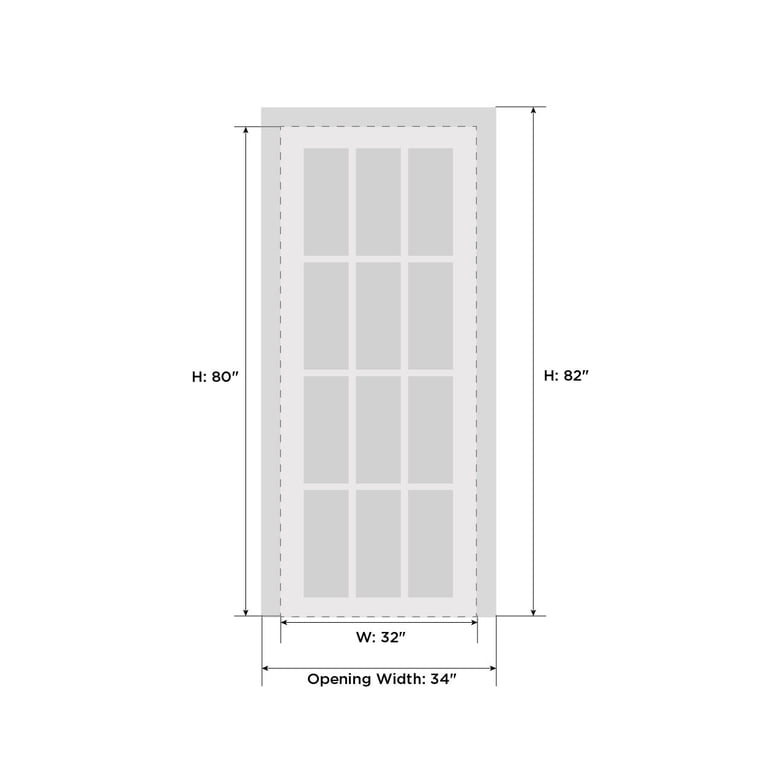 Interior Door 32 x 80 inches | SELECT 2249 White | Single Regular