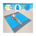 thumbnail image 2 of Beach Blanket with Corner Pockets Sandproof Extra Big Beach Mat Oversized Beach Blak4599, 2 of 8