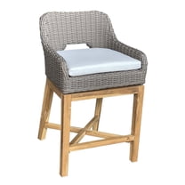 Padma's Plantation Dunes Outdoor Counter Stool in Outdoor Kubu Grey