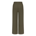 thumbnail image 4 of CHWGFWL Beach Pants for Women Women's Spring/Summer Solid Color Washed Wrinkle Plus Large Elastic Waist Casual Pants Sports Pants Summer Pants Womens Summer Pants (Green,M), 4 of 6