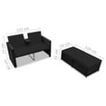 thumbnail image 2 of vidaXL Patio Furniture Set Outdoor 2-Seater Sofa with Footrest Poly Rattan, 2 of 6