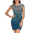 thumbnail image 2 of PrettyGuide Women's Sequin Bodycon Dress Cap Sleeve Boat Neck Glitter Club Party Cocktail Dress, 2 of 6