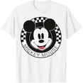 thumbnail image 1 of Mickey Mouse T-Shirt Graphique Rétro à Damier Cercle Toutes Tailles P-5TG, 1 of 4
