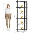 thumbnail image 3 of 73.6" H Large Storage Shelves with Wheels, Bookshelf with Storage, No Assembly Metal Rack Shelf for Kitchen, Office, Laundry, Garage, 2 Pack （6 Tier Black）, 3 of 6