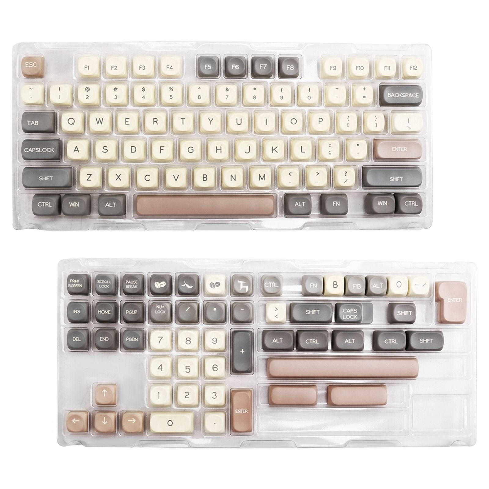 Keycaps PBT Key Cap Fit Laptop PC Game Office Thermally Sublimated Keycaps A