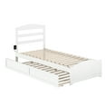 thumbnail image 2 of AFI Warren Twin-XL Wood Platform Bed with Headboard Footboard & Twin-XL Trundle, White, 2 of 15