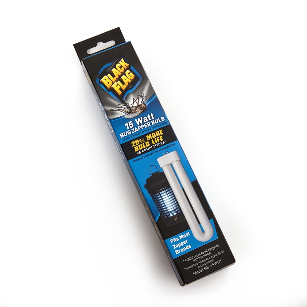 Black Flag 15 Watt Universal Electronic Bug Zapper Insect Killer Replacement Bulb, White Bulb