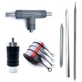 thumbnail image 1 of Adjustable 10-Step Telescopic Shortwave Antenna, 7MHz-54MHz Frequency Range, Metal Construction, 0.52m Folding to 6m Max Length, 3dB Horizontal Gain, VSWR ≤1.5, Includes Matching Inductance,, 1 of 6