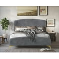 thumbnail image 1 of HMD Waylon King Upholstered Panel Bed, Gray, 1 of 5