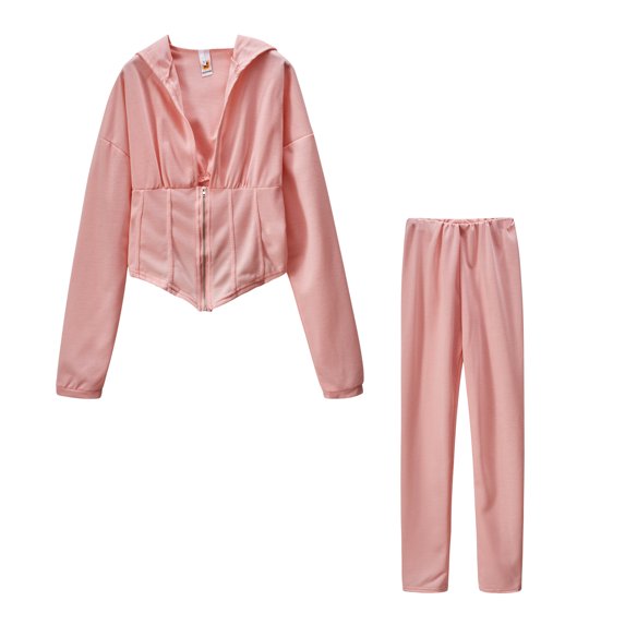 2020 New Best Selling European And American Women's Clothing Zipper Hooded Cardigan Trousers Fashion Sports Set