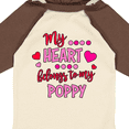 thumbnail image 4 of Inktastic My Heart Belongs to My Poppy Boys or Girls Long Sleeve Baby Bodysuit, 4 of 5
