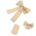 thumbnail image 3 of Unique Bargains 1 Pc Solid Bow Ribbon Duckbill Hair Clips Hairdo Clip Champagne, 3 of 5