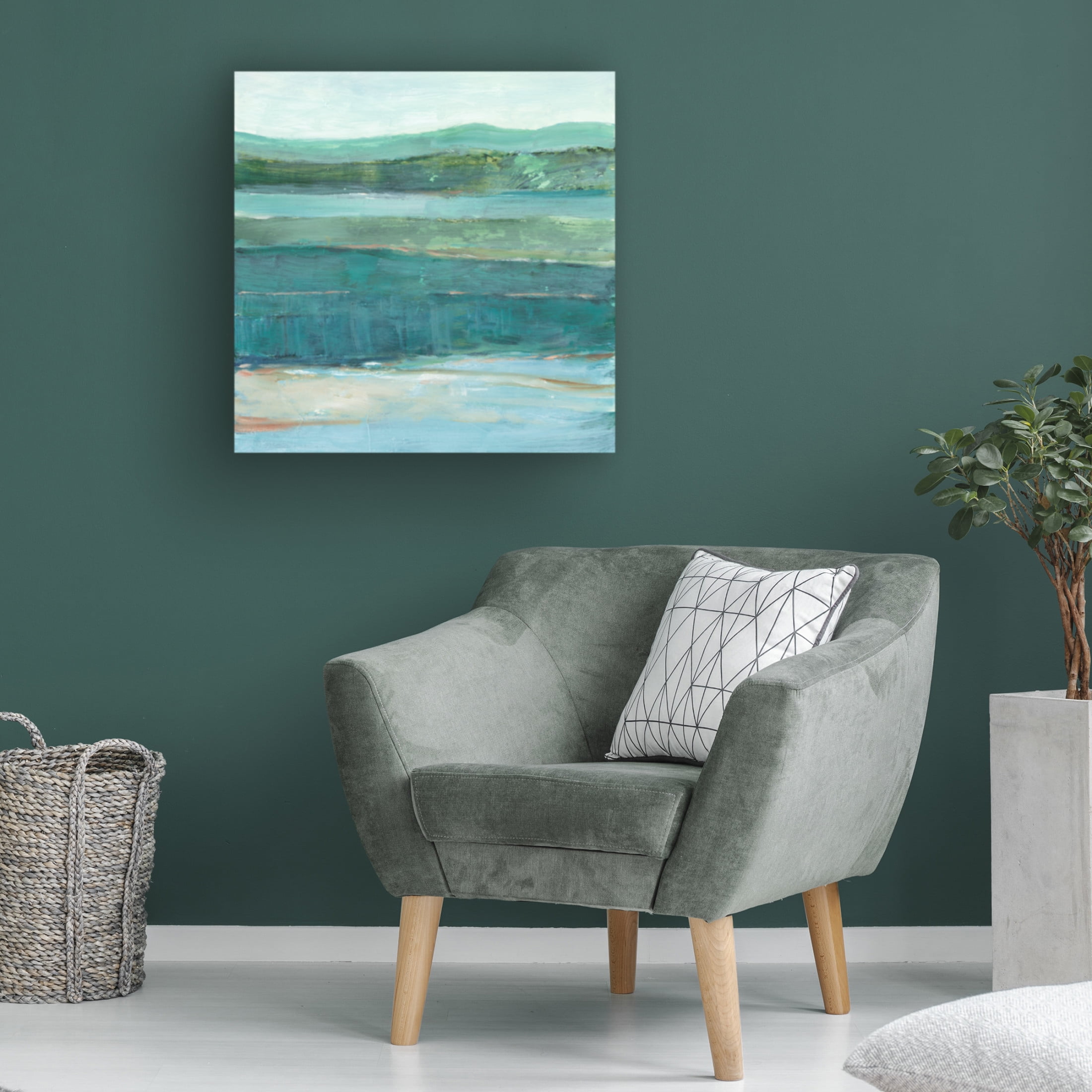 Canvas Wall Art - Ethan Harper 'Layered Fields II' Wall Art for Living Room, Bedroom, or Office Décor by Trademark Fine Art - 18 x 18 Inches