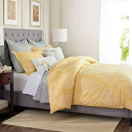 Sonoma Gwynn Yellow Paisley King 3 Piece Comforter Set With Shams