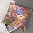 thumbnail image 7 of Pastel Adorable Sleeping Mouses Meadow Floral Animal Pattern Throw Pillow, , Multicolor, 7 of 7